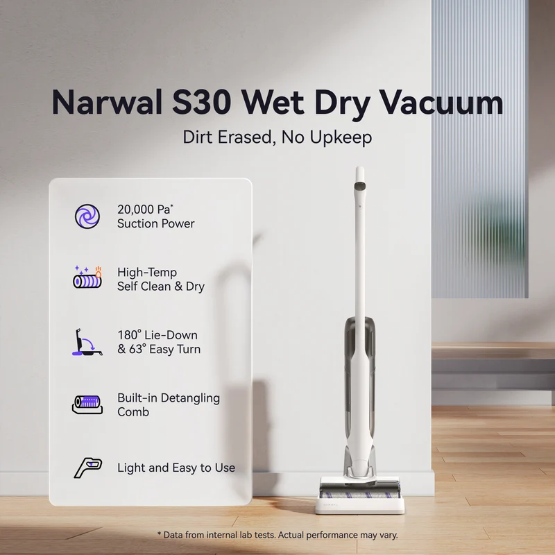 Aspirateur eau et poussière Narwal S30