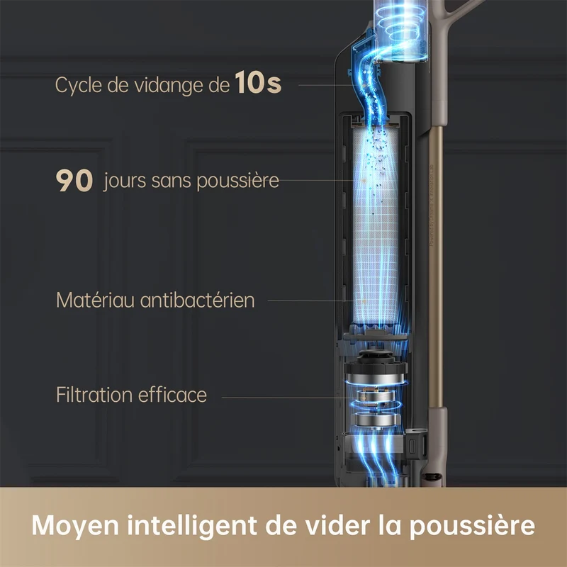 Dreame Z10 Station Aspirateur Balai sans fil avec Base