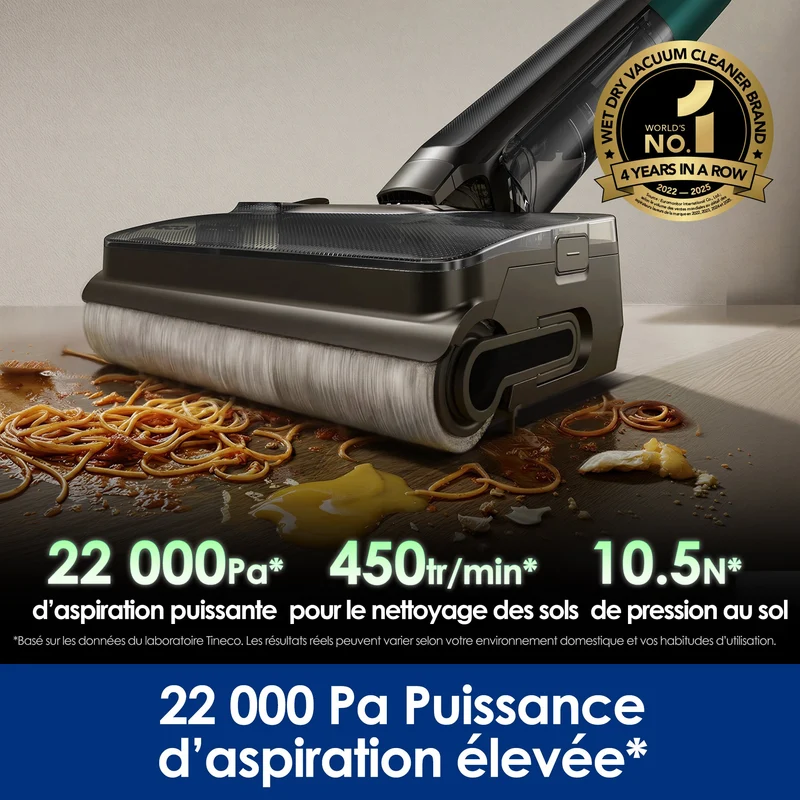 Tineco Floor One i7 Fold Aspirateur Sec et Humide Sans Fil
