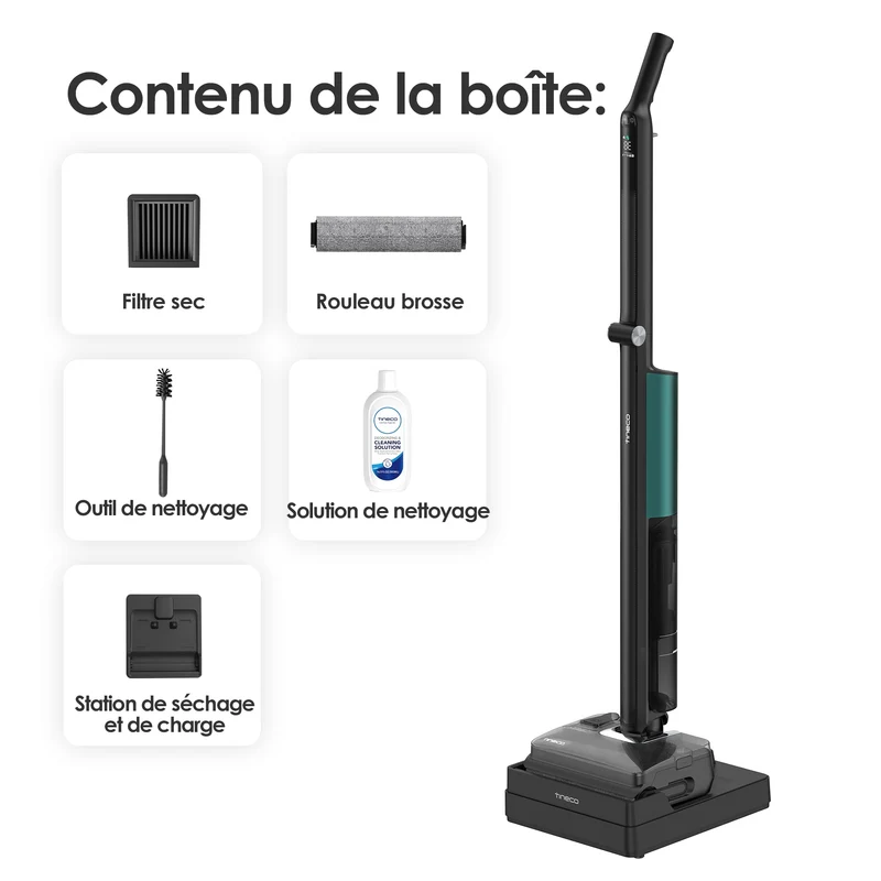 Tineco Floor One i7 Fold Aspirateur Sec et Humide Sans Fil