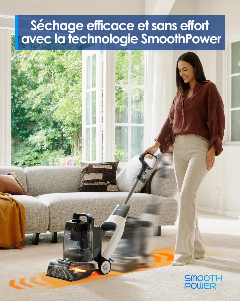 Tineco CARPET ONE Cruiser Nettoyeur de Tapis Intelligent