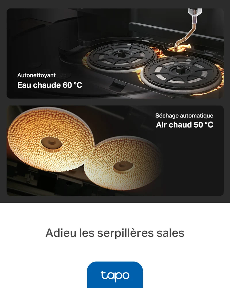 Aspirateur Robot Laveur de 15000Pa avec Station de Vidange - Tapo RV50 Pro Omni