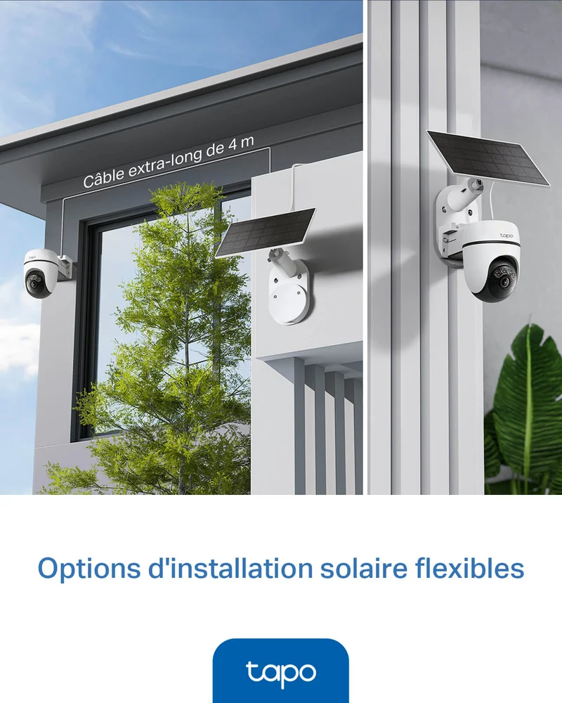 Caméra de Surveillance Solaire 2K 3MP avec détection intelligente - Tapo C610 KIT