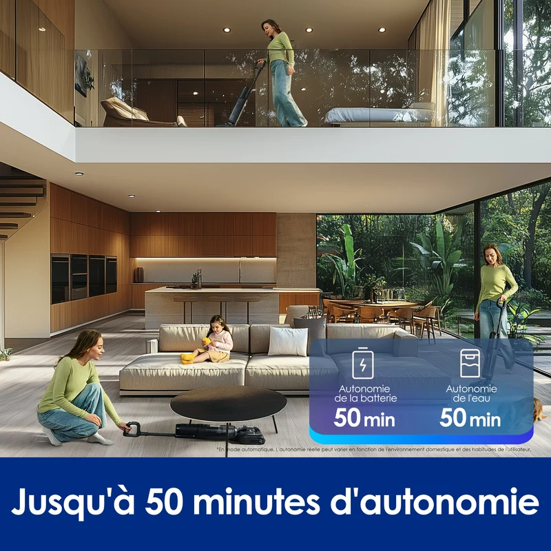Tineco Floor ONE S7 Stretch Ultra Aspirateur Sec et Humide Sans Fil