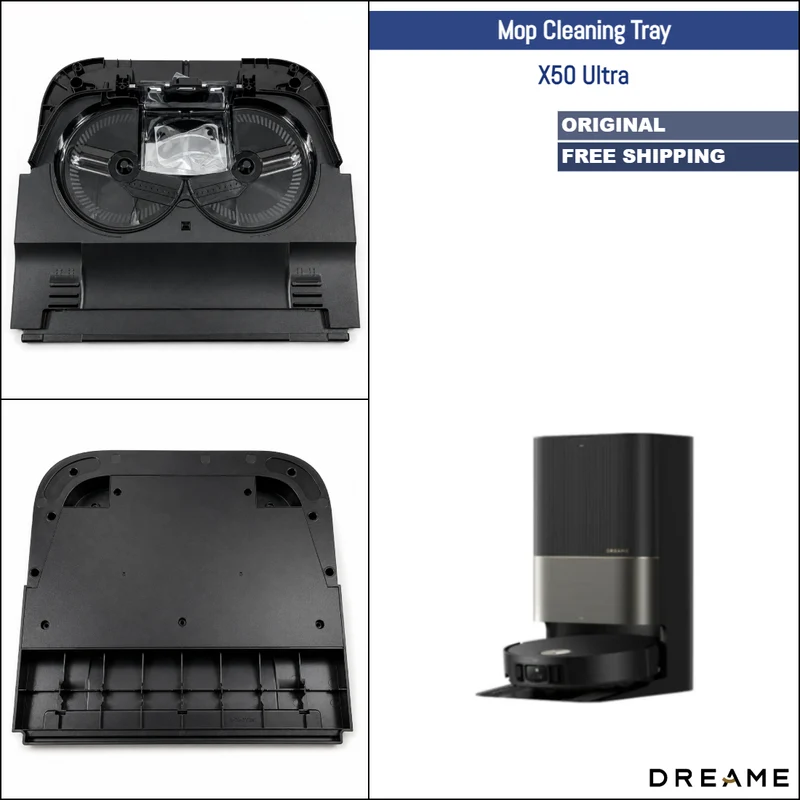 Dreame X50 Ultra | Original Spare Parts & Accessories For Auto Dock: Mop Cleaning Dock Tray Assembly, Black