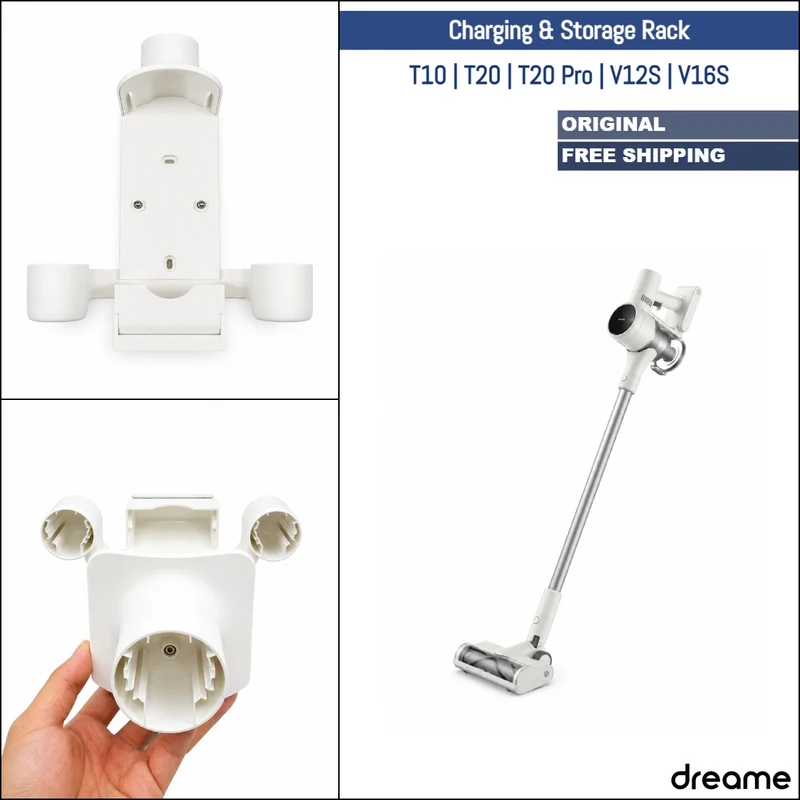 Dreame T10, T20, T20 Pro, V12S, V16S | Original Spare Parts & Accessories: Charging & Storage Rack, White