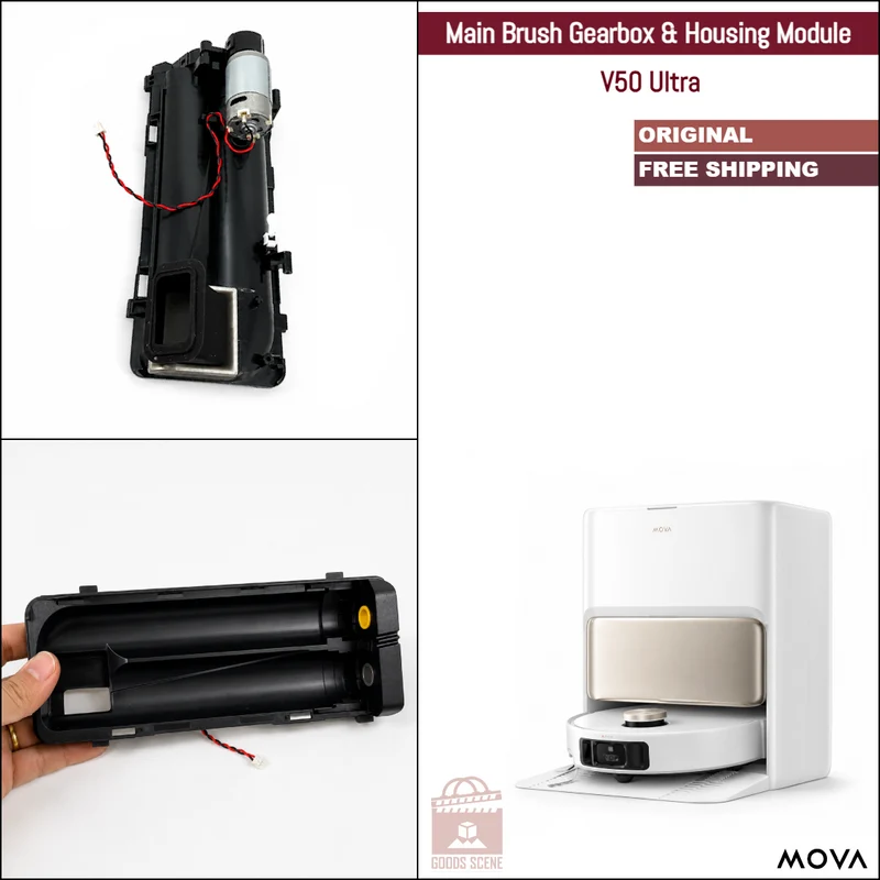 MOVA V50 Ultra | Original Spare & Repair Parts: Main Brush Gearbox Motor With Housing