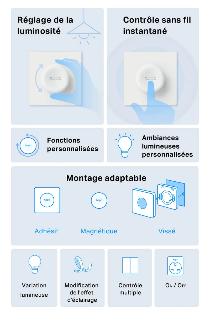 Interrupteur Variateur Connecté - Tapo S200D