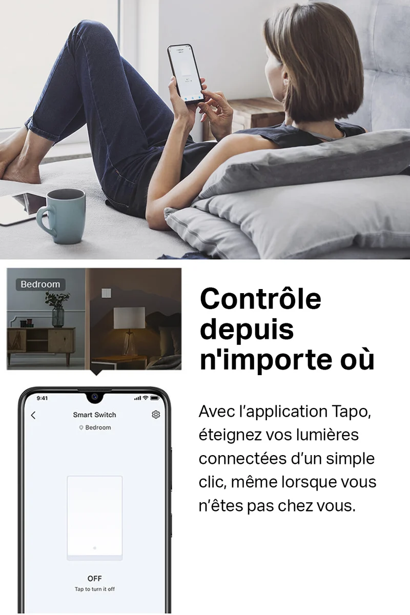 Interrupteur Connectée Double Domotique - Tapo S220