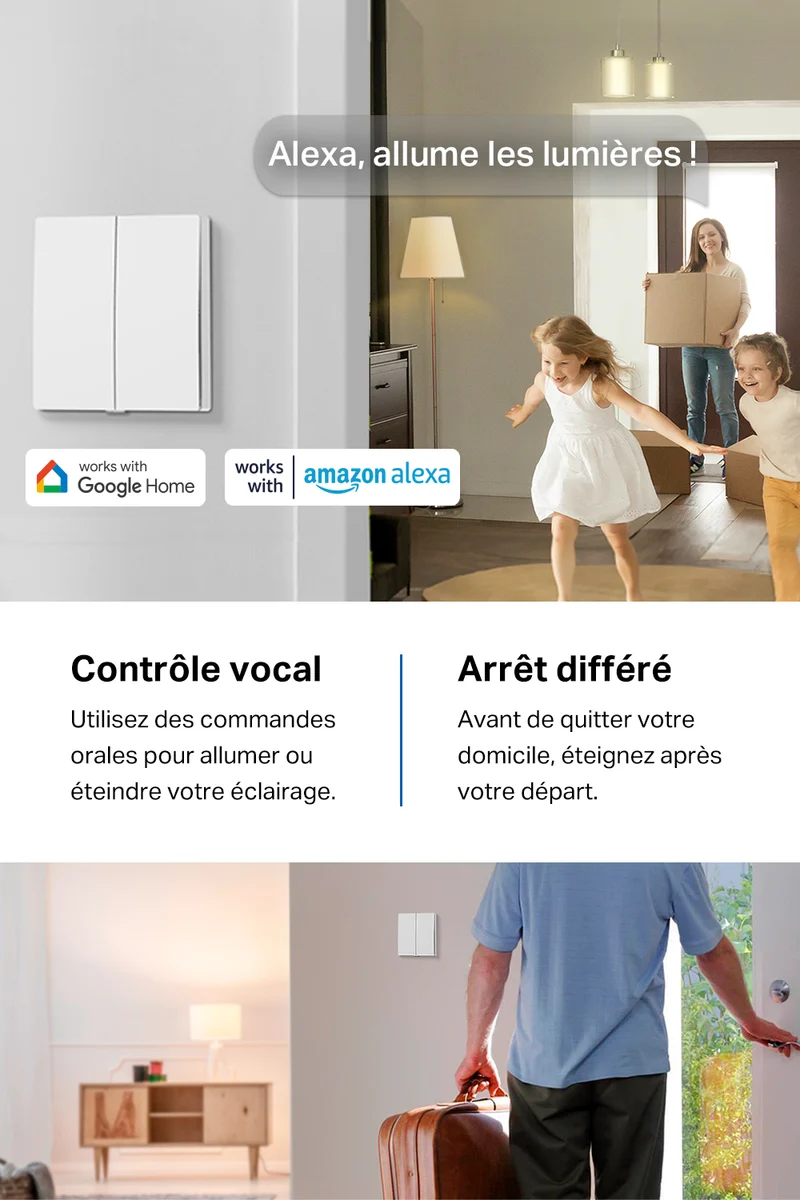 Interrupteur Connectée Double Domotique - Tapo S220
