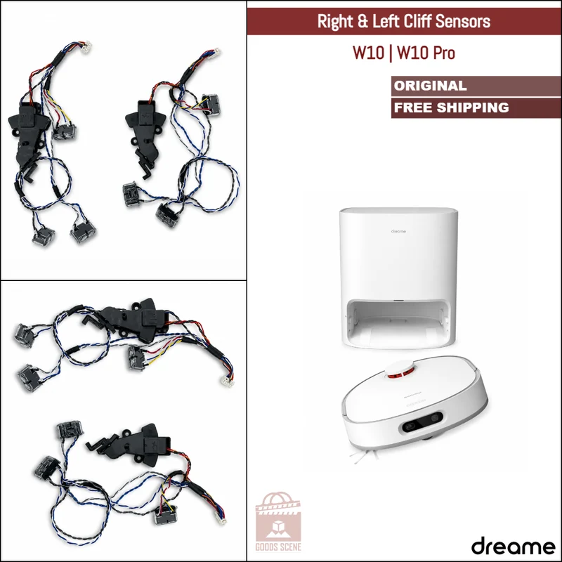 Dreame W10, W10 Pro | Original Spare & Repair Parts: Right & Left Cliff Sensors Bumper Assembly