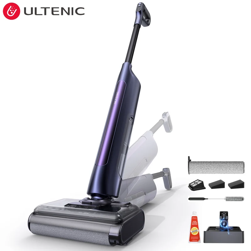 Ultenic AC1 TriFlex Cordless Wet Dry Vacuum Cleaner & Floor Washer | 180° Lay-Flat Cleaning & Self-Cleaning System
