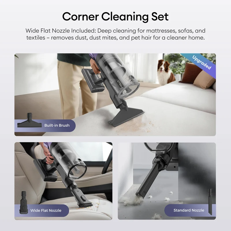 Ultenic U18 Pro Cordless Stick Vacuum Cleaner – 55KPa Suction, 80-Min Runtime, Anti-Tangle Brush