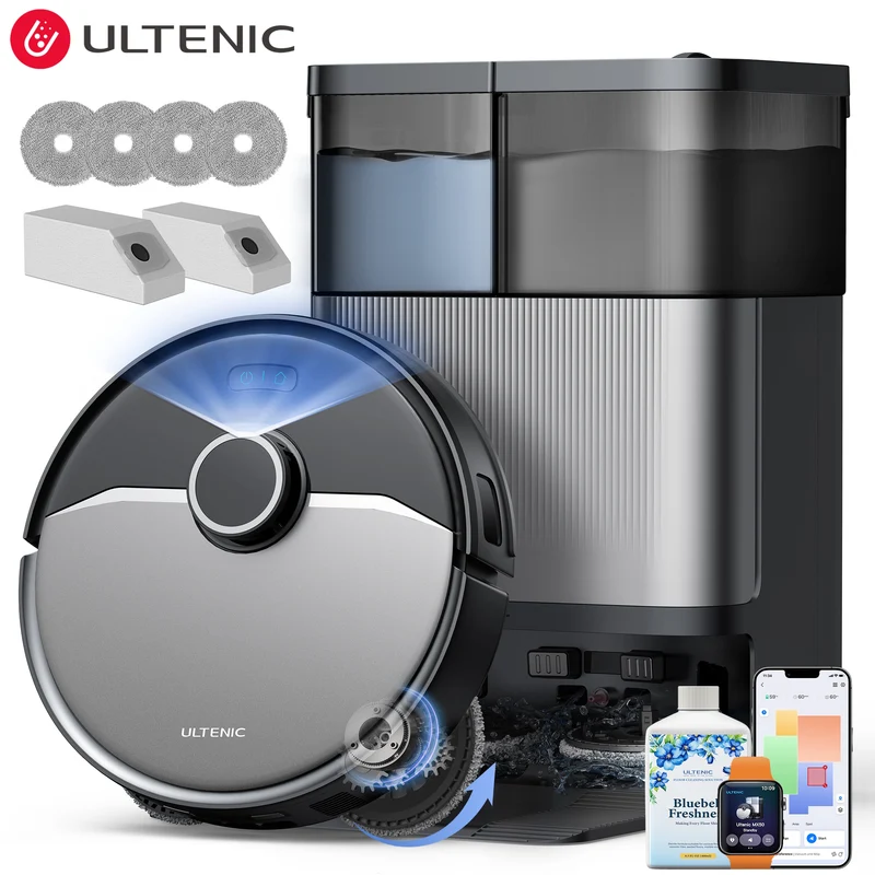 Ultenic MX50 All-in-One Robot Vacuum Cleaner & Mop | 20000Pa Suction, Hot Water Mop Washing & Auto-Empty Station