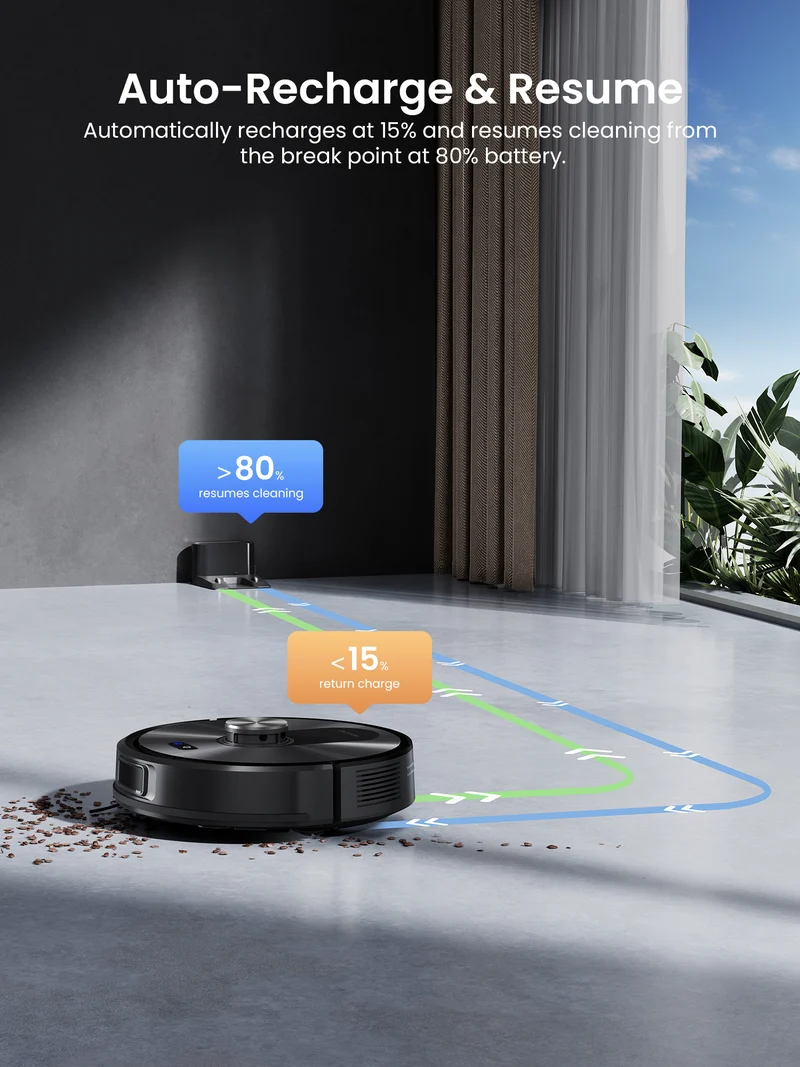 Proscenic Q10 Robot Vacuum Cleaner & Mop with LiDAR Navigation | 8000Pa Suction