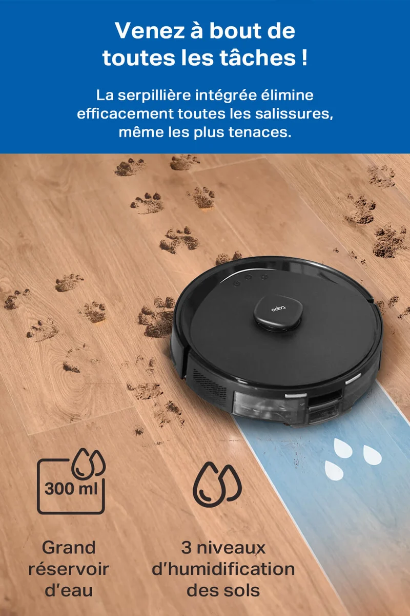 Aspirateur Robot Laveur 5300 Pa LiDar avec Station de Vidange - Tapo RV30 Max Plus