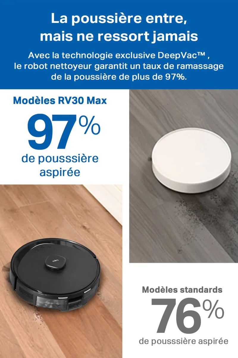 Aspirateur Robot Laveur 5300 Pa LiDar avec Station de Vidange - Tapo RV30 Max Plus