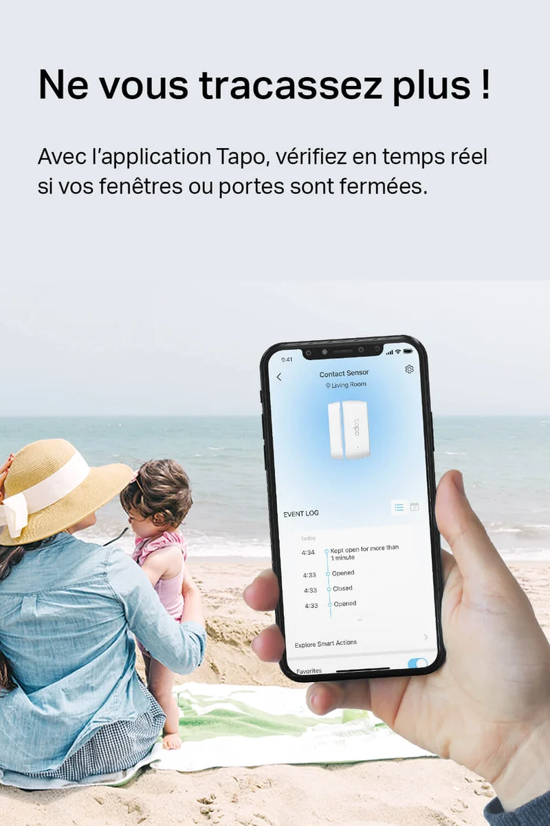 Détecteur d’Ouverture/Fermeture Connecté de Portes et Fenêtres - Tapo T110