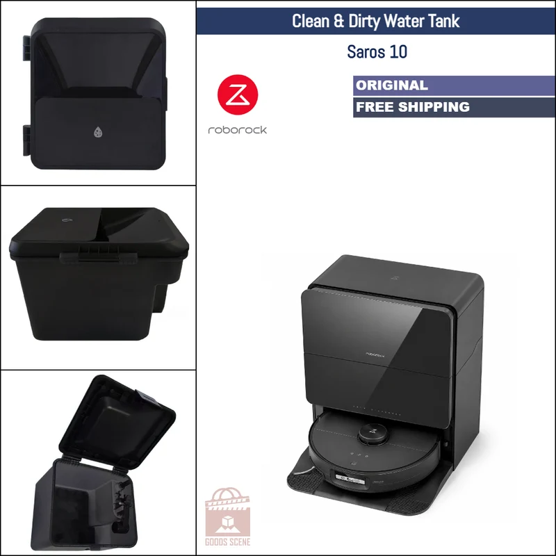 Roborock Saros 10, G30, S9 MaxV | Original Spare Parts & Accessories For Auto Dock: Black Clean And Dirty Water Tank