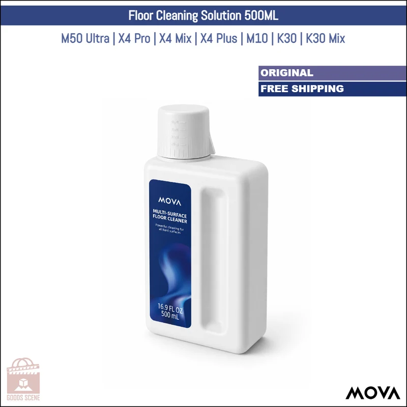 MOVA M50 Ultra, X4 Pro, X4 Mix, X4 Plus, M10, K30, K30 Mix | Original Consumable Parts & Accessories: AWH10 Multi-Surface Floor Cleaner, 500ML
