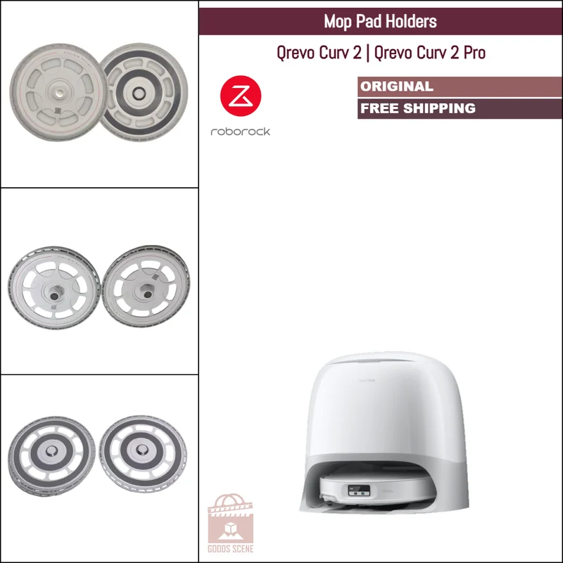 Roborock Qrevo Curv 2, Qrevo Curv 2 Pro | Original Spare Parts & Accessories: FlexiArm Mop Pad Mount Tray Holder