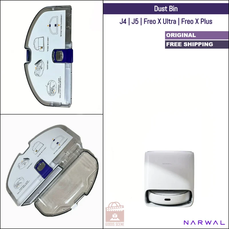 Narwal J4, J5, Freo X Ultra, Freo X Plus | Original Spare Parts & Accessories: Dustbin Dust Box