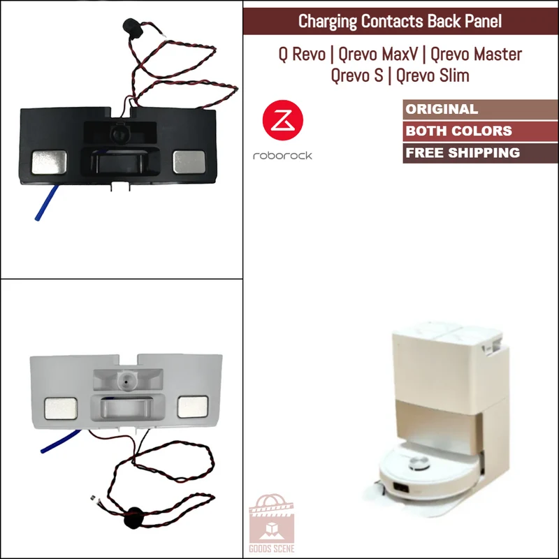 Roborock Q Revo, Qrevo MaxV, Qrevo Master, Qrevo S, Qrevo Slim | Original Spare & Repair Parts: Charging Contacts Back Panel