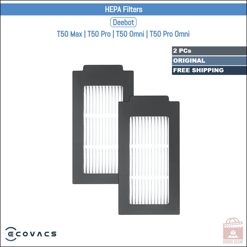 Ecovacs Deebot T50 Max, T50 Pro, T50 Omni, T50 Pro Omni | Original Consumable Parts & Accessories: HEPA Filters