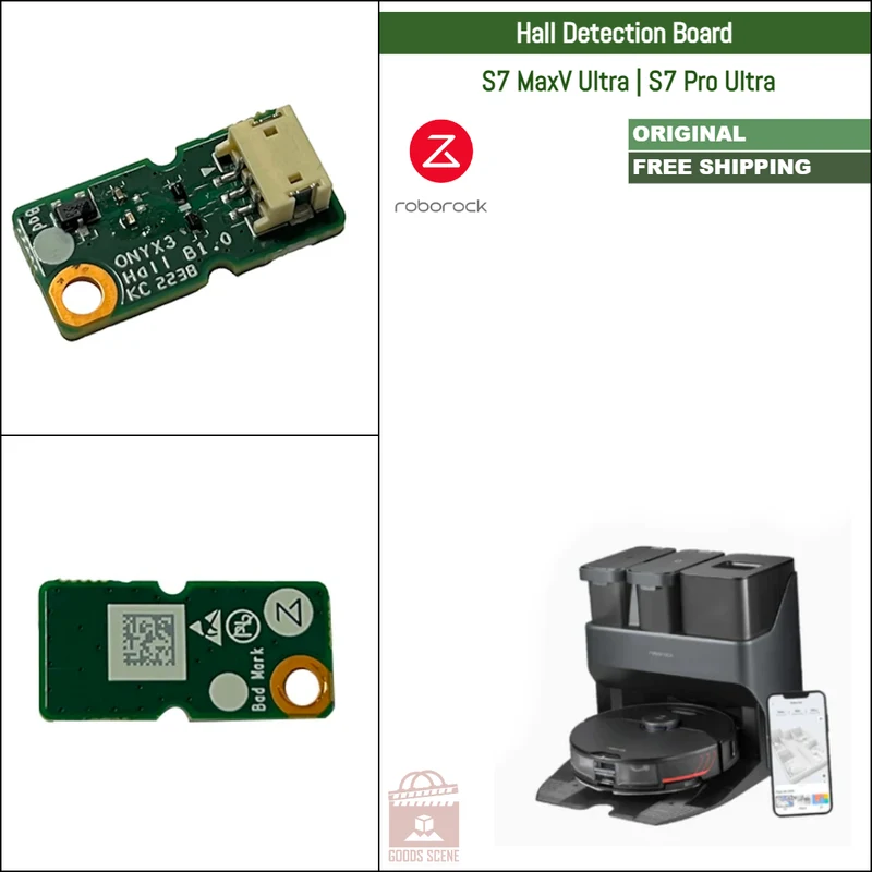 Roborock S7 MaxV Ultra, S7 Pro Ultra, S8 Ultra Pro, Q Revo | Original Spare & Repair Parts For Auto Empty Dock: Hall Detection PCB Sensor Board