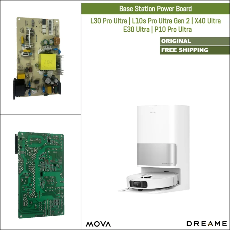 Dreame L30 Pro Ultra, L10s Pro Ultra Gen 2, X40 Ultra, MOVA E30 Ultra, P10 Pro Ultra | Original Spare & Repair Parts For Auto Dock: Base Station Power Board