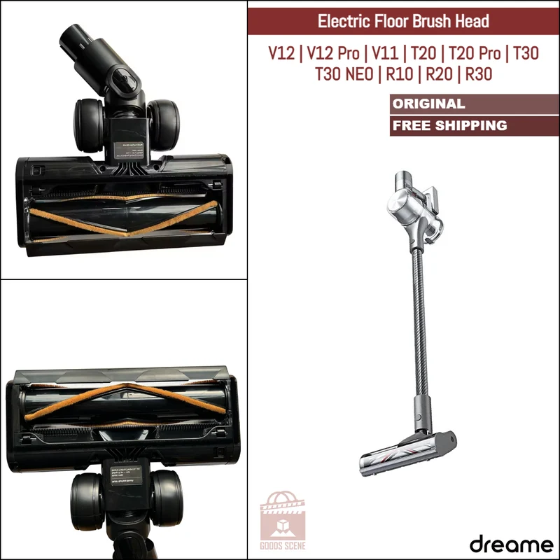 Dreame V12, V12 Pro, V11, T20, T20 Pro, T30, T30 NEO, R10, R20, R30 | Original Spare Parts & Accessories: VMB5 Electric Floor Brush Head