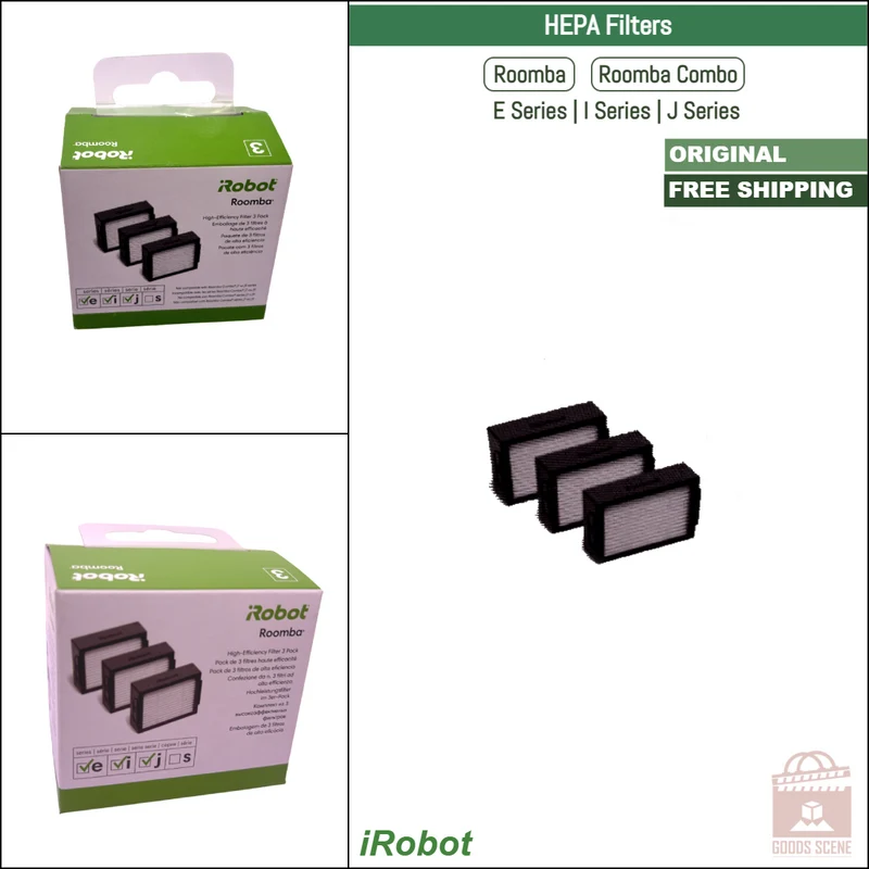 iRobot Roomba E Series, I Series, J Series, Roomba Combo I5 and J5 | Original Consumable Parts & Accessories: HEPA Filters