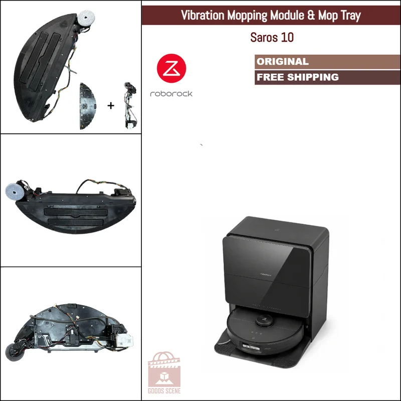 Roborock Saros 10 | Original Spare & Repair Parts: Vibration Mopping Module & Mop Tray