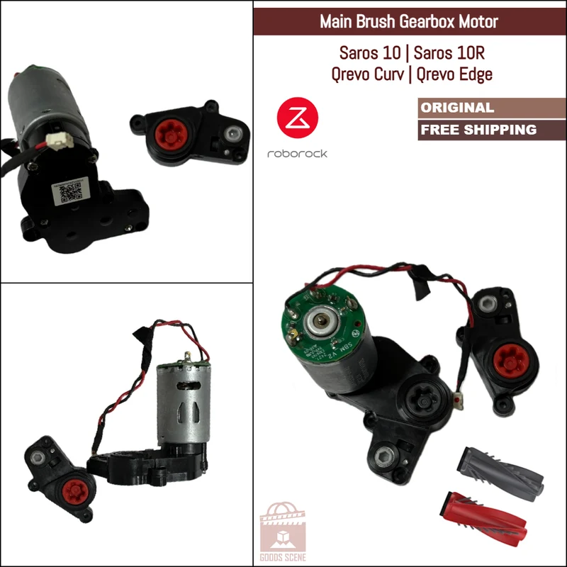 Roborock Saros 10, Saros 10R, Qrevo Curv, Qrevo Edge | Original Spare & Repair Parts: DuoDivide Main Brush Gearbox Motor