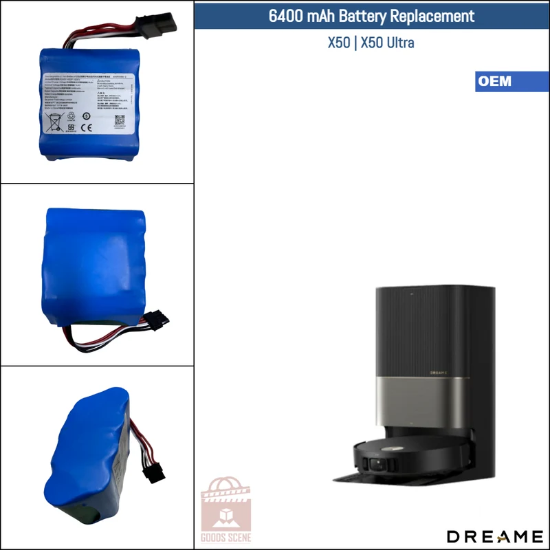 Dreame X50, X50 Ultra | Original Spare & Repair Parts: OEM Battery Pack, 6400mAh