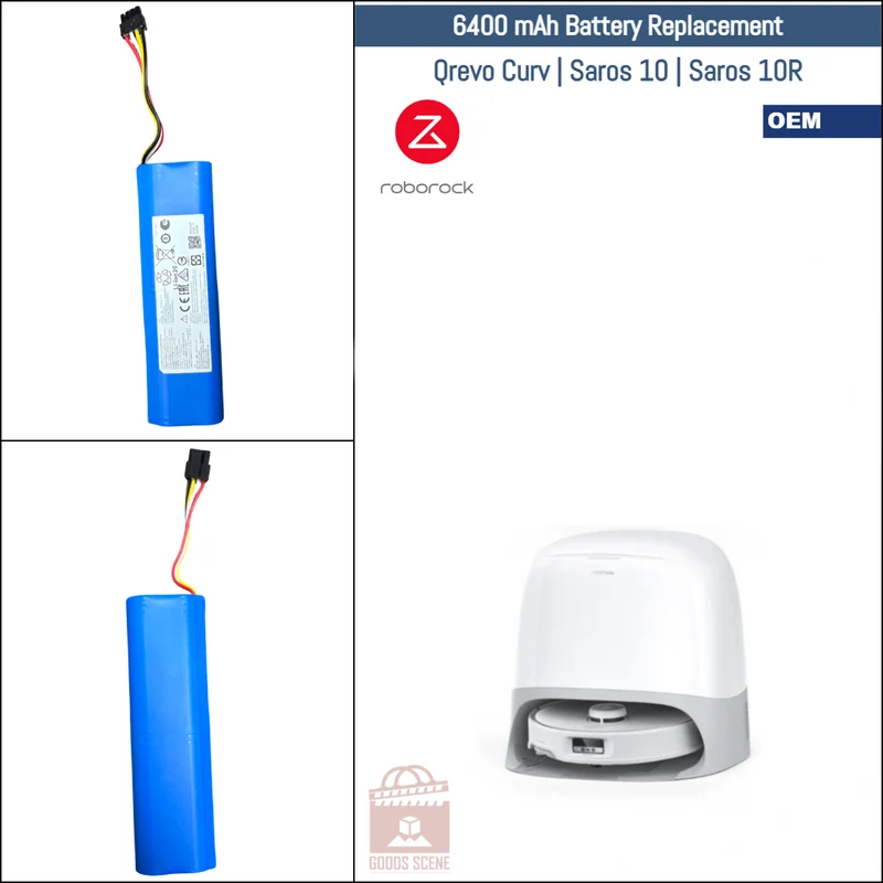 Roborock Qrevo Curv, Saros 10, Saros 10R | Original Spare & Repair Parts: OEM Battery Pack, 6400mAh