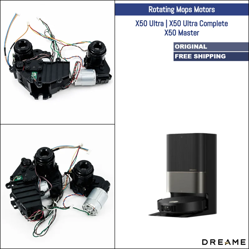 Dreame X50 Ultra, X50 Ultra Complete, X50 Master | Original Spare & Repair Parts: Left & Right Spinning Mops Rack Gearbox Motors