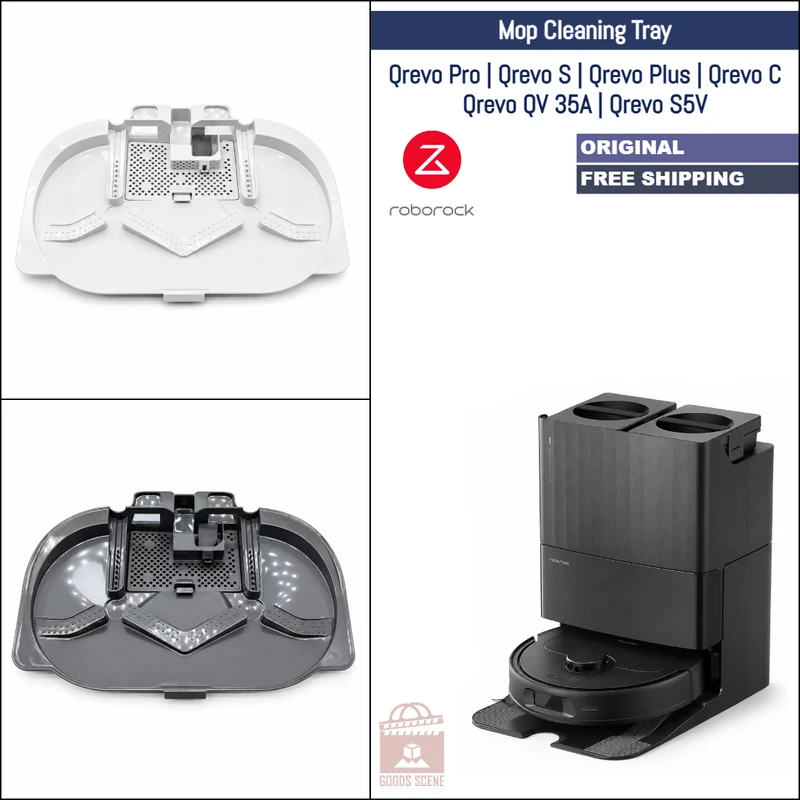 Roborock Qrevo Pro, Qrevo S, Qrevo Plus, Qrevo C, Qrevo QV 35A, Qrevo S5V | Original Spare Parts & Accessories For Auto Dock: Mop Cleaning Dock Tray