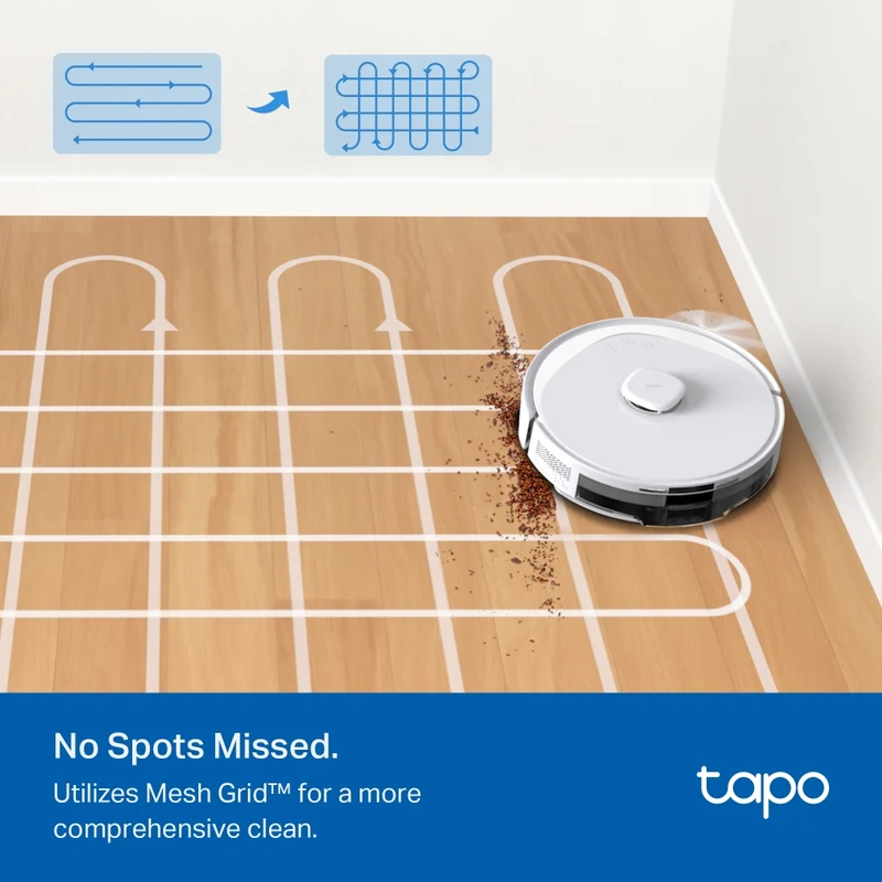 Aspirateur Robot Laveur 5300 Pa LiDar avec Station de Vidange - Tapo RV30 Max Plus White