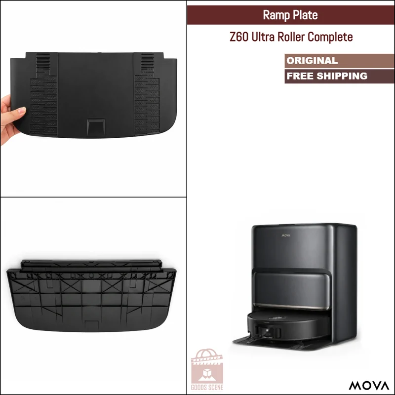 MOVA Z60 Ultra Roller Complete | Original Spare Parts & Accessories For Auto Dock: Ramp Plate, Black