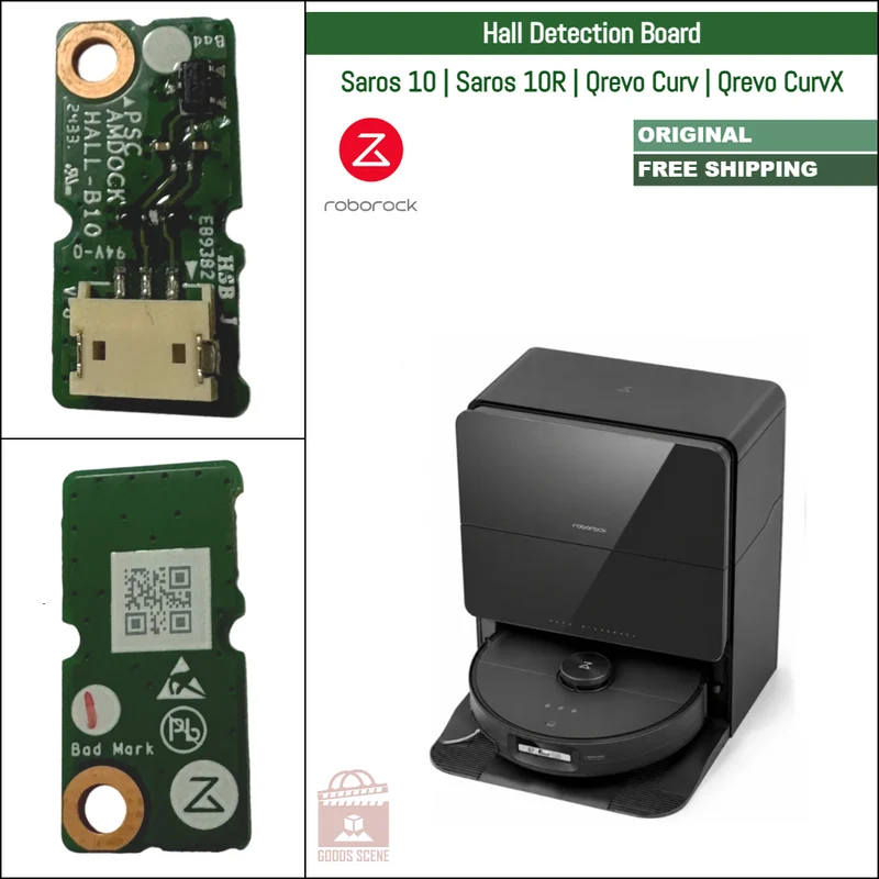 Roborock Saros 10, Saros 10R, Qrevo Curv, Qrevo CurvX | Original Spare & Repair Parts For Auto Empty Dock: Hall Detection PCB Sensor Board