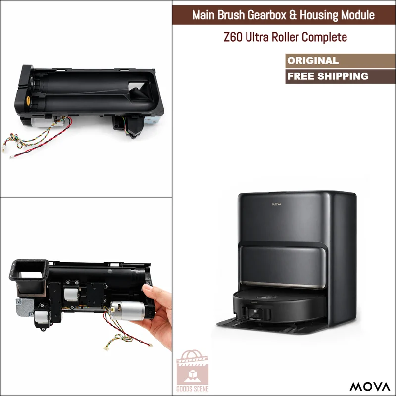 MOVA Z60 Ultra Roller Complete | Original Spare & Repair Parts: Main Brush Gearbox Motor With Housing
