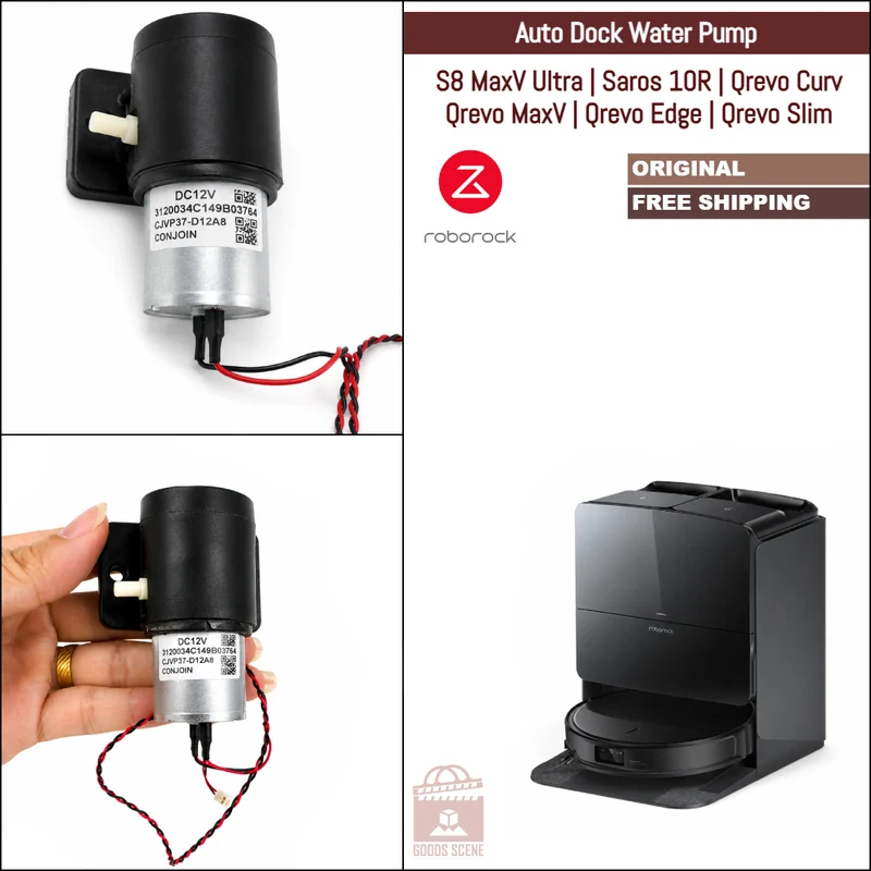 Roborock S8 MaxV Ultra, Saros 10R, Qrevo Curv, Qrevo MaxV, Qrevo Edge, Qrevo Slim | Original Spare & Repair Parts For Auto Dock: Water Pump