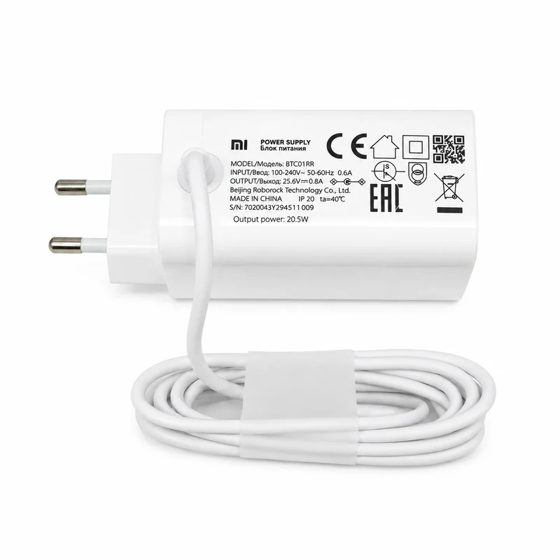Roborock H6, H6 Mace Plus, H7, H7 Plus | Original Spare Parts & Accessories For Dock: Charging Power Adapter, EU Plug