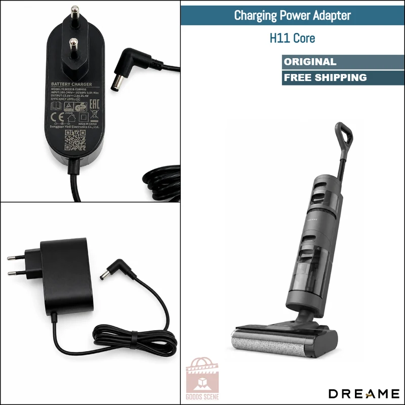 Dreame H11 Core | Original Spare & Repair Parts: Charging Power Adapter, EU Plug