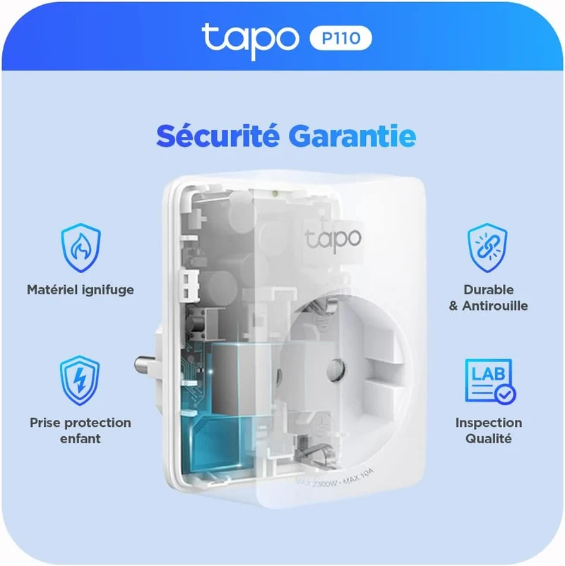 Prise Connectée 16A avec Suivi de Consommation - Tapo P110