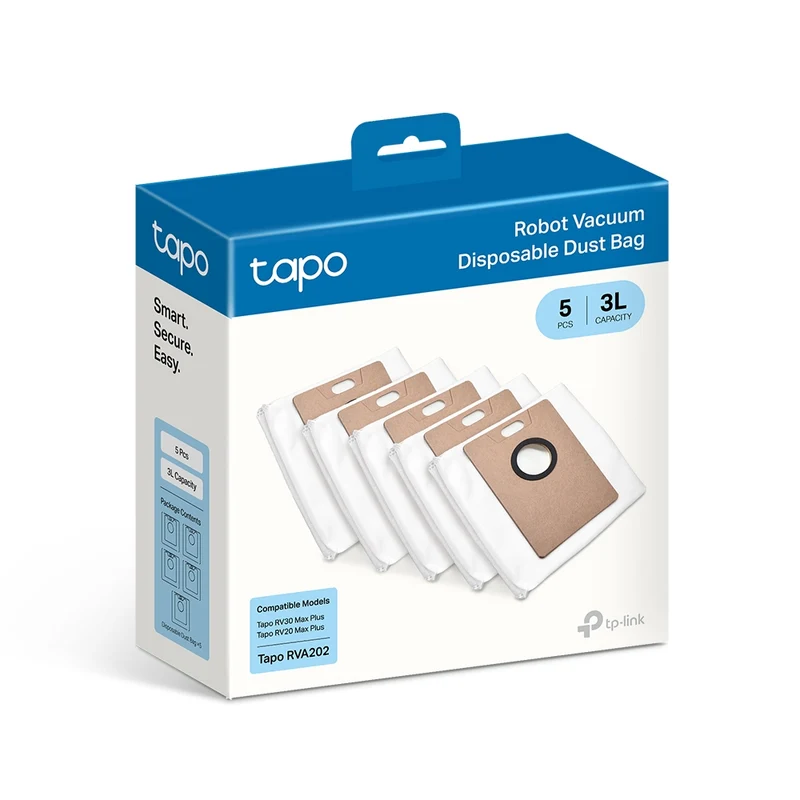 Sac à Poussière Jetable pour Aspirateur Robot (5 sacs 3L) - Tapo RVA202