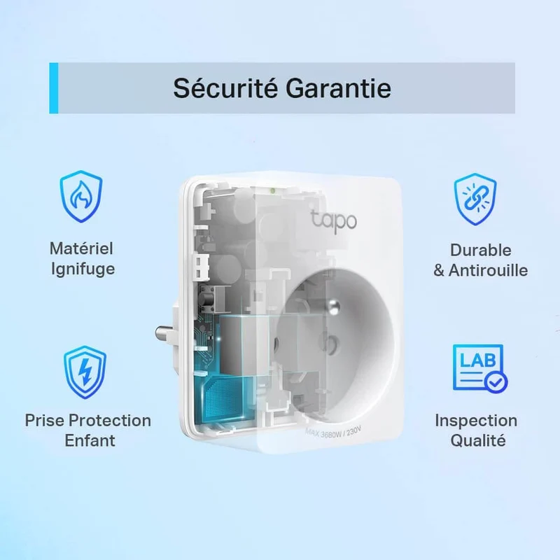 Prise Connectée Intelligente 10A - Tapo P100