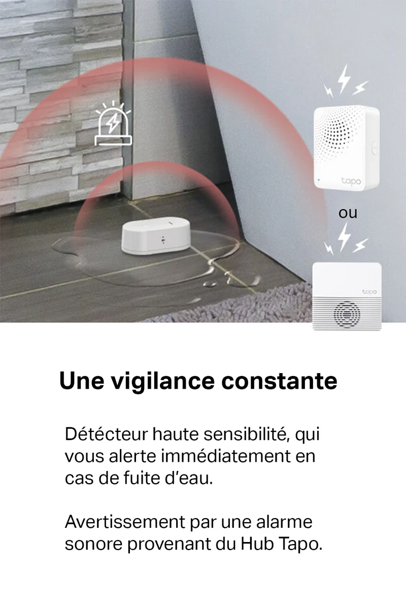 Capteur de Fuite d'Eau Connecté - Tapo T300