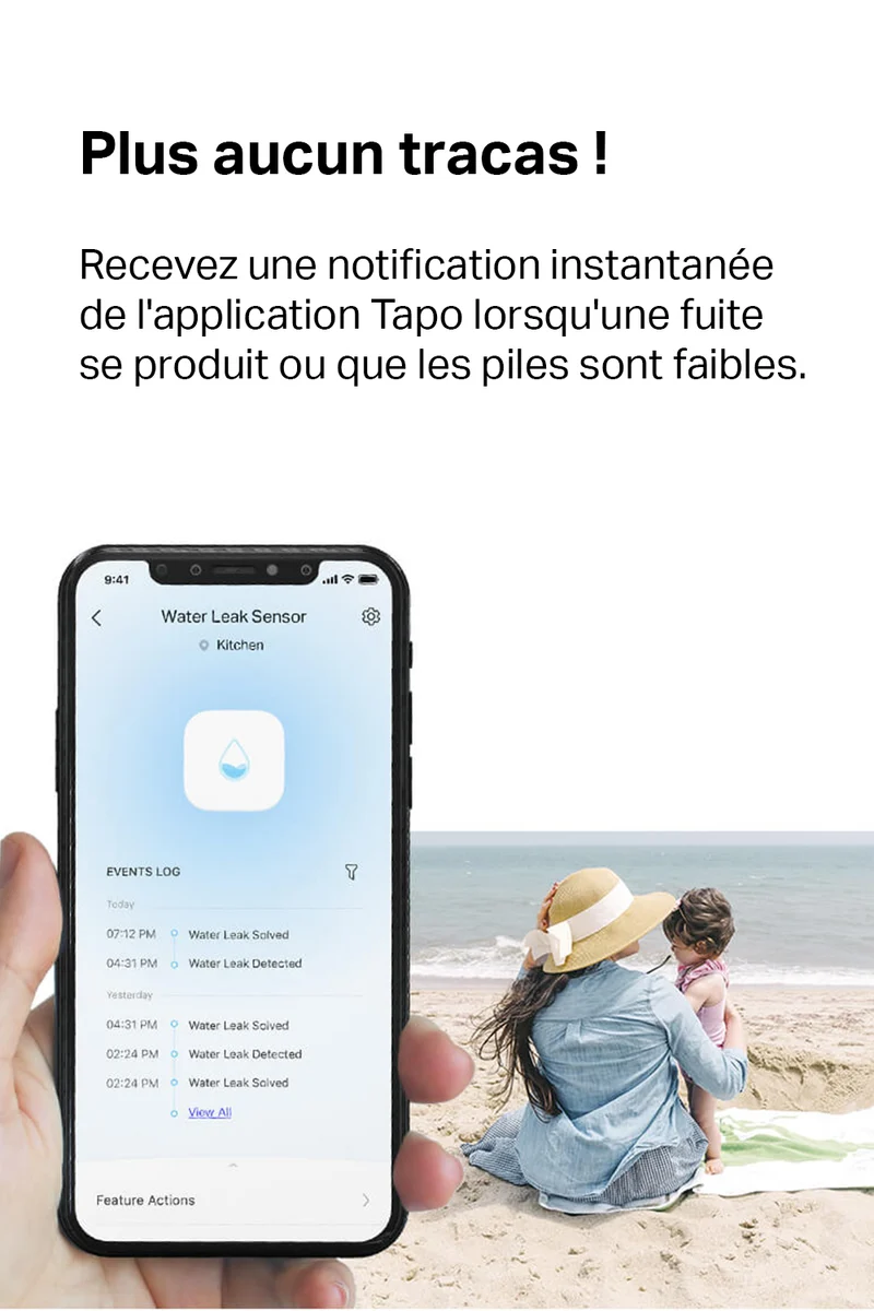 Capteur de Fuite d'Eau Connecté - Tapo T300